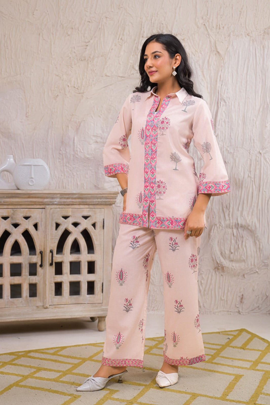 Pretty Pink Cotton 2-Piece Co-ord Set