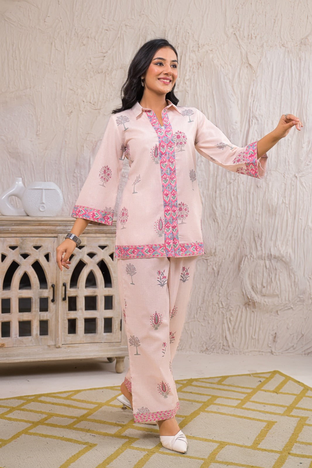 Pretty Pink Cotton 2-Piece Co-ord Set