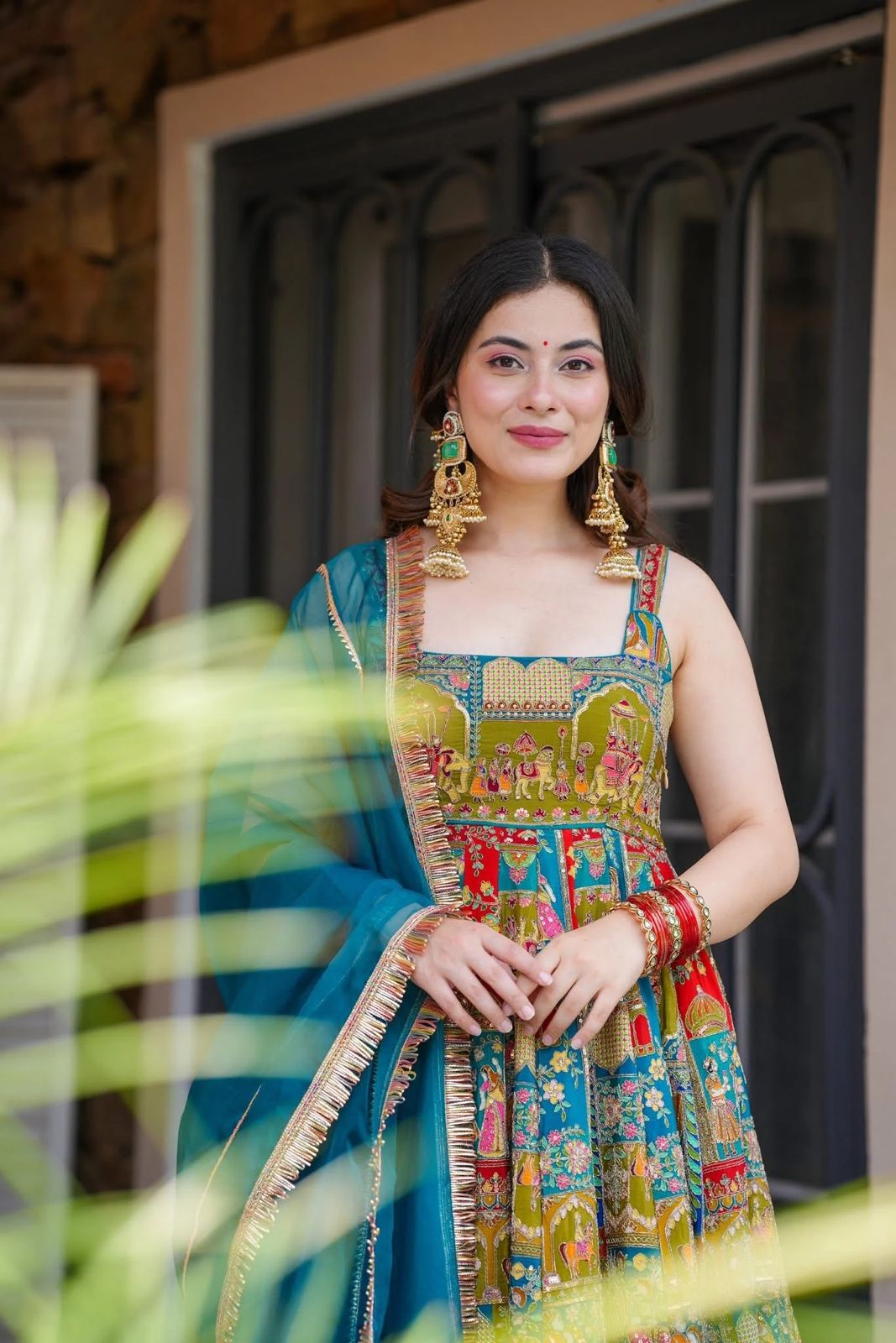 Pure Jimmy Organza Anarkali Gown with Dupatta