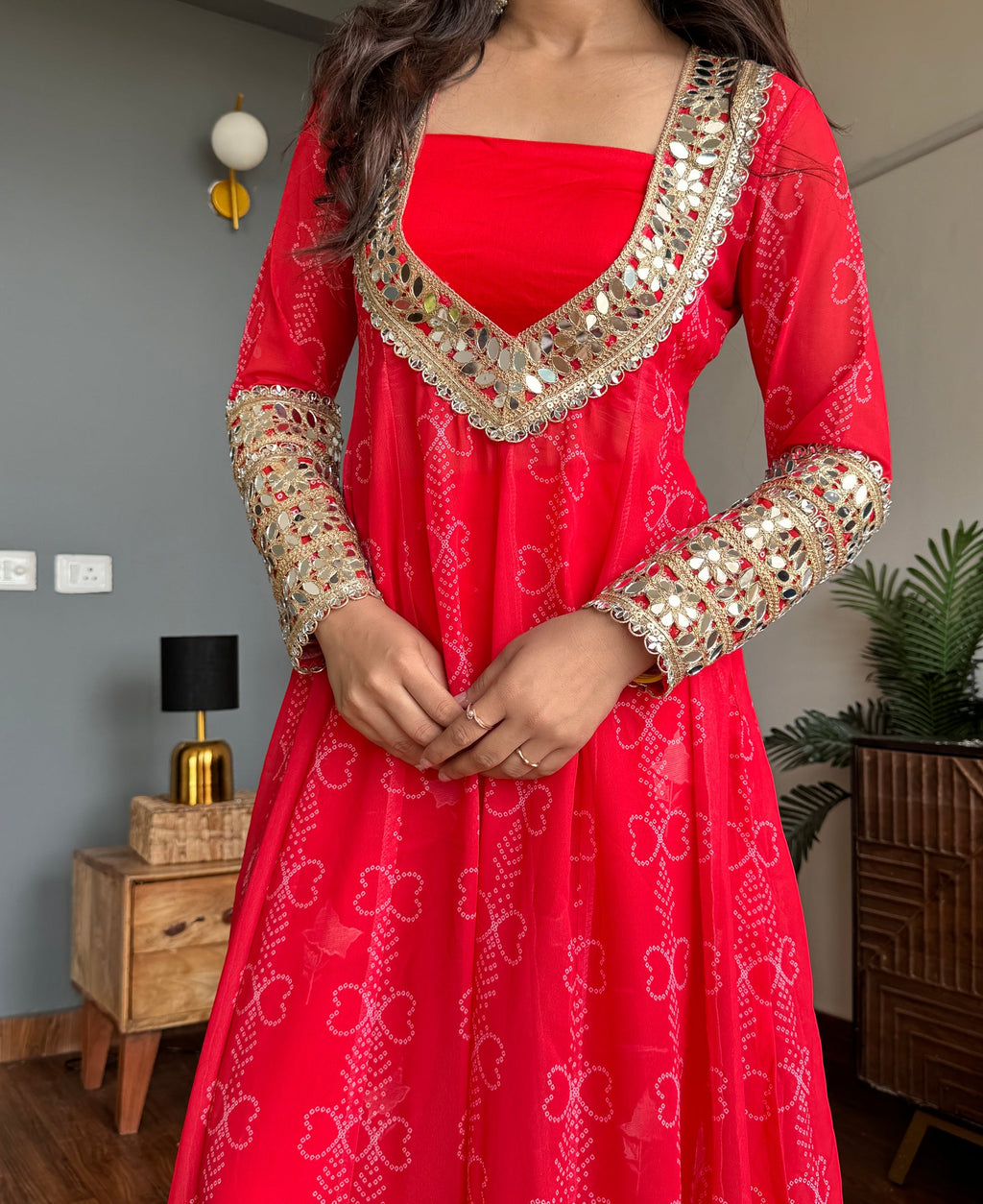 Trendy Baggy Style Anarkali Kurti Set with Pant & Bustier