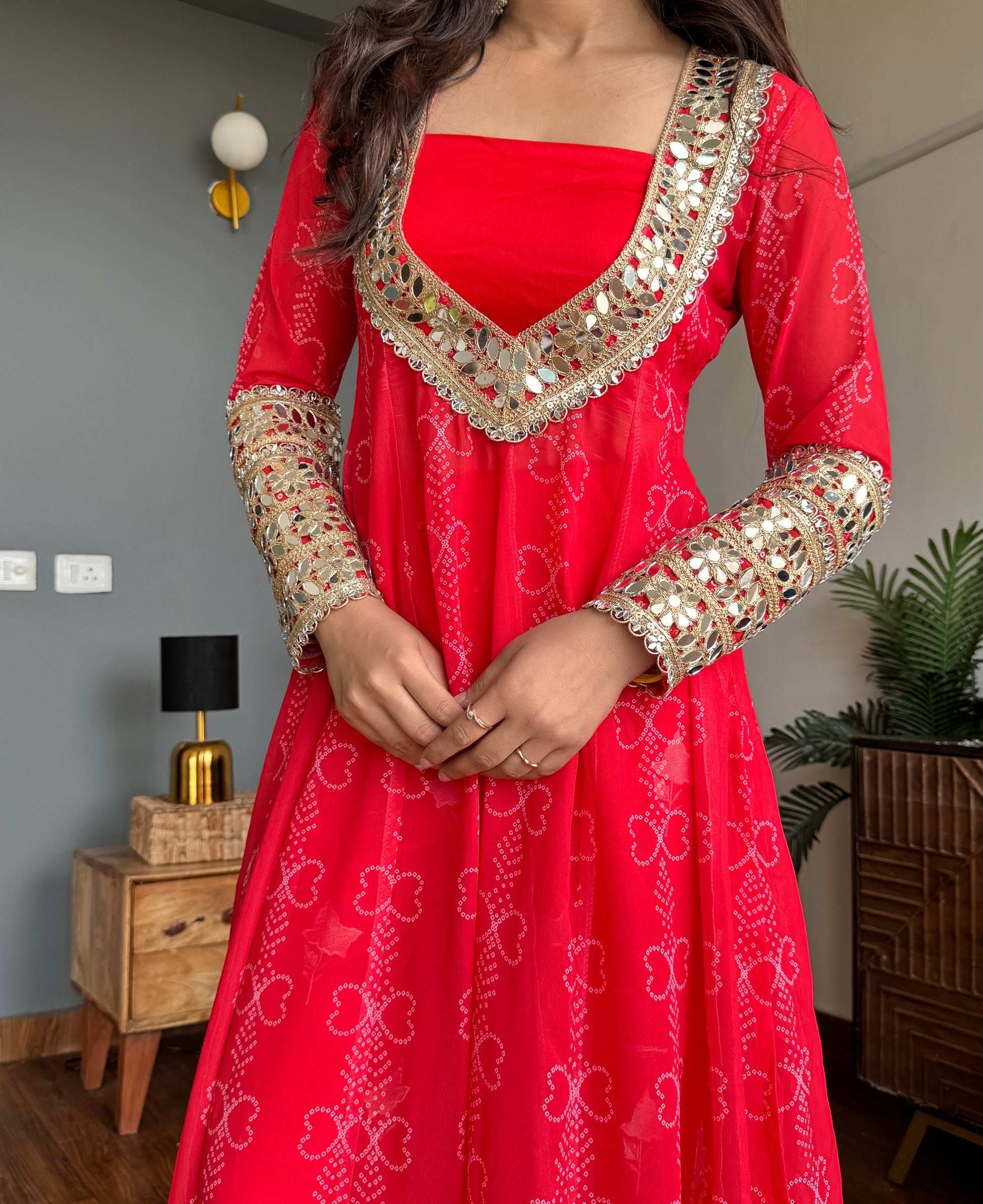 Trendy Baggy Style Anarkali Kurti Set with Pant & Bustier