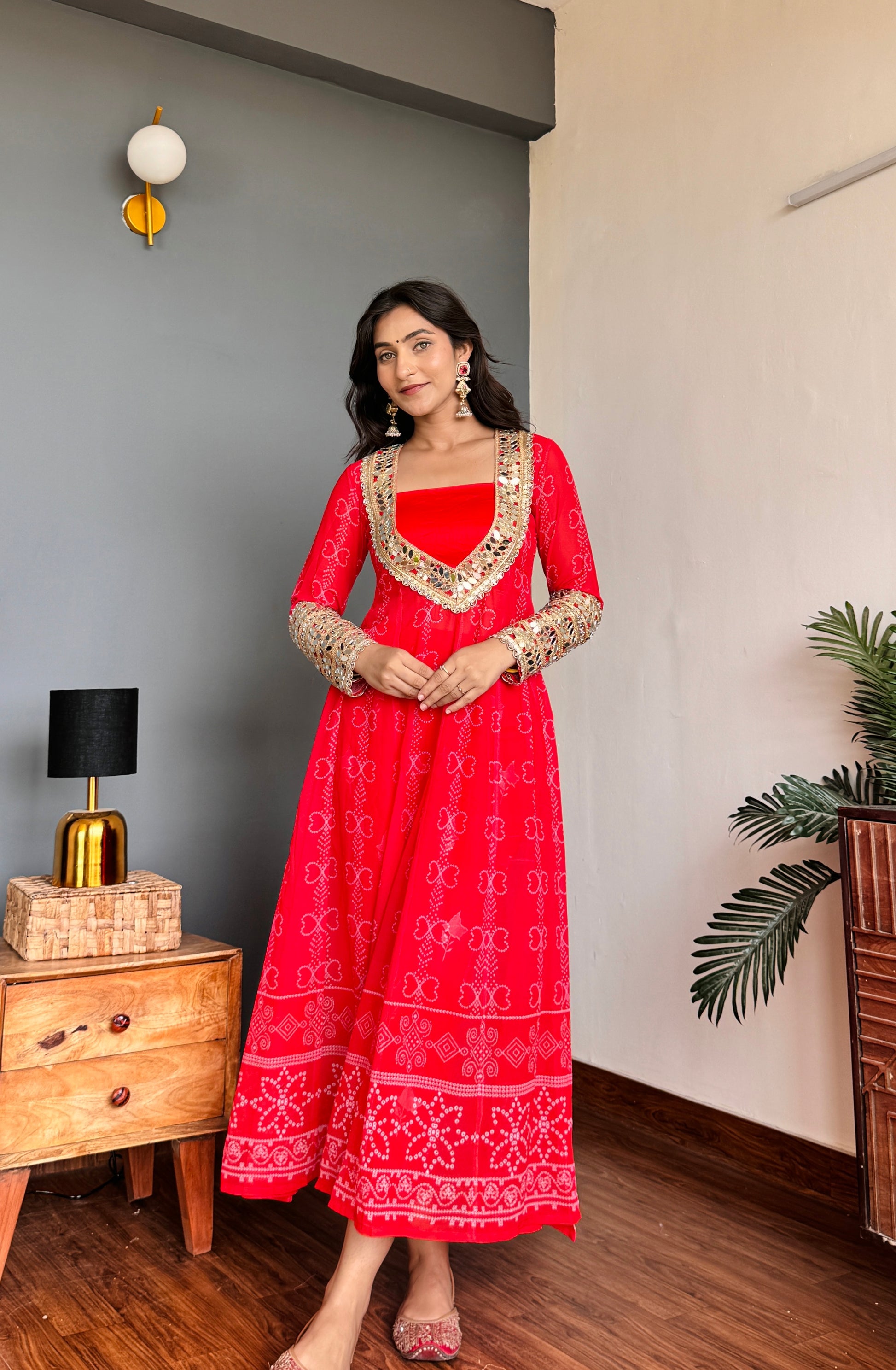 Trendy Baggy Style Anarkali Kurti Set with Pant & Bustier