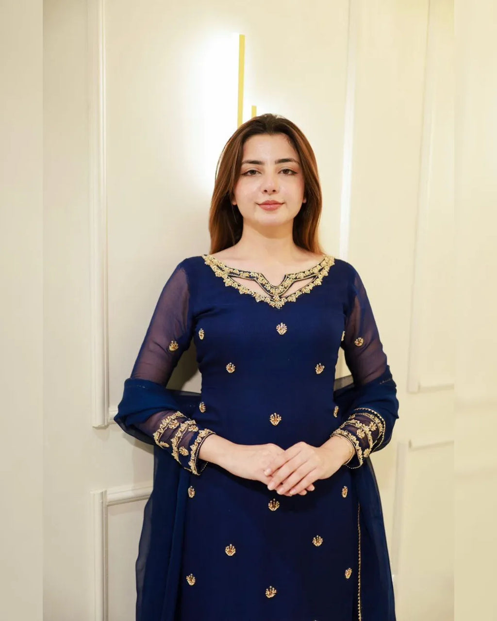 Georgette Palazzo Set with Dupatta