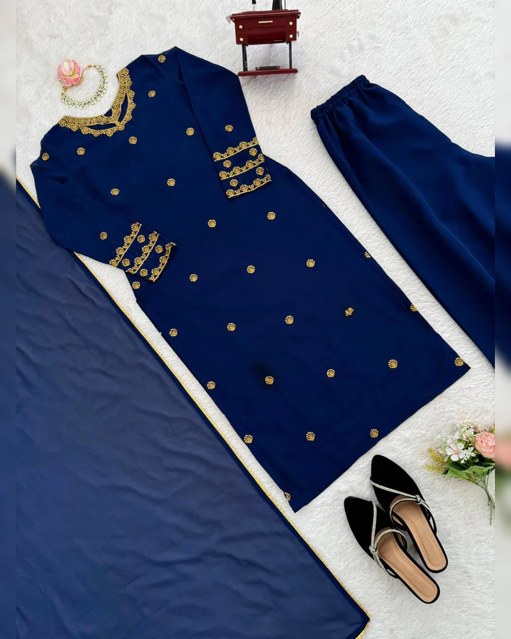 Georgette Palazzo Set with Dupatta