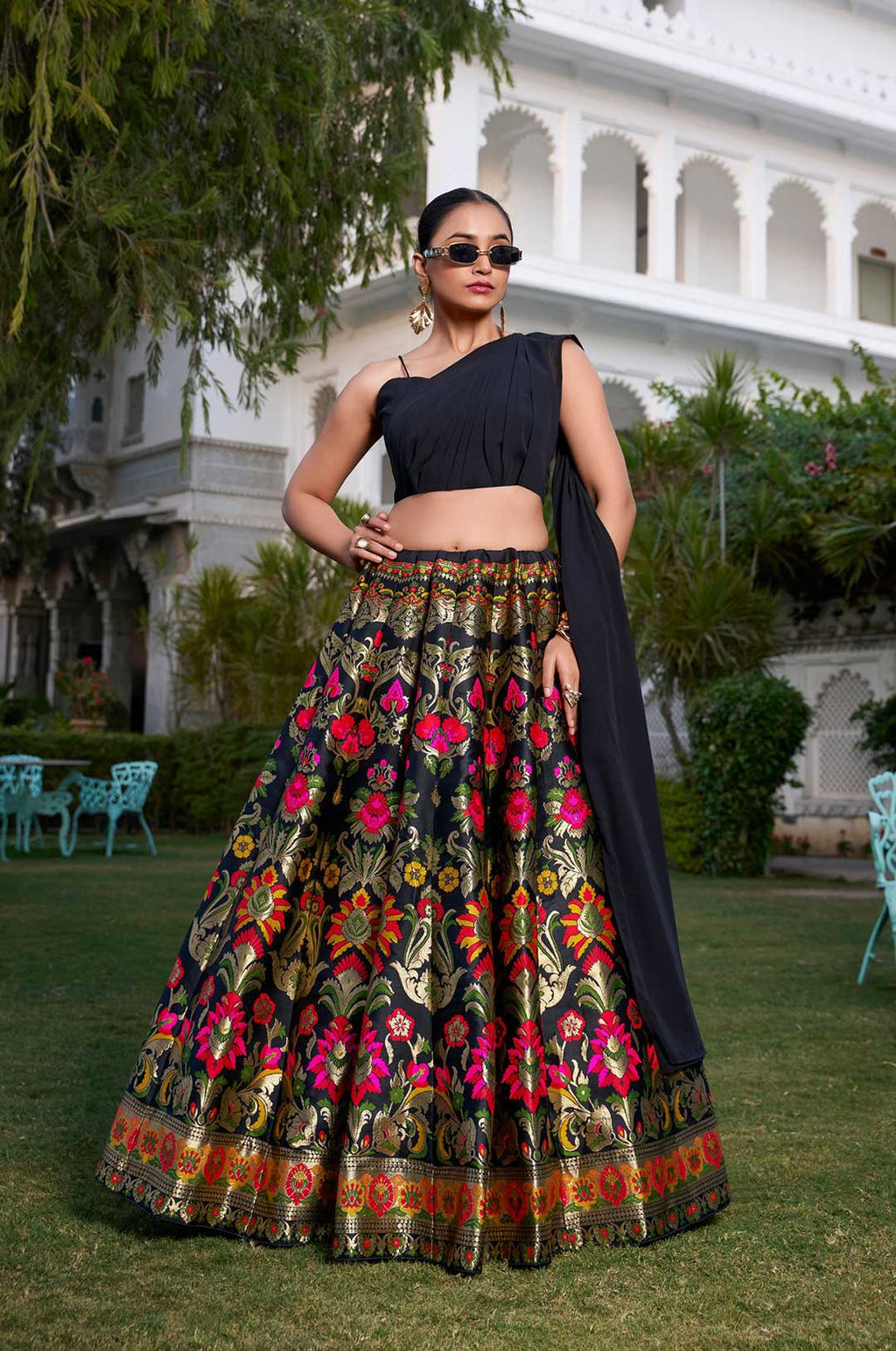 Eternal Weaves  Banarasi Silk Lehenga Choli with Dupatta