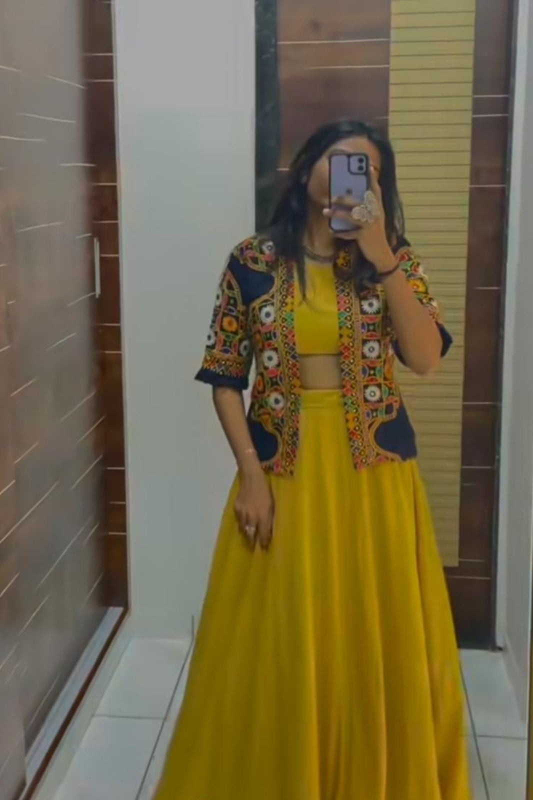 Embroidered Koti with Lehenga – Premium Rayon Cotton