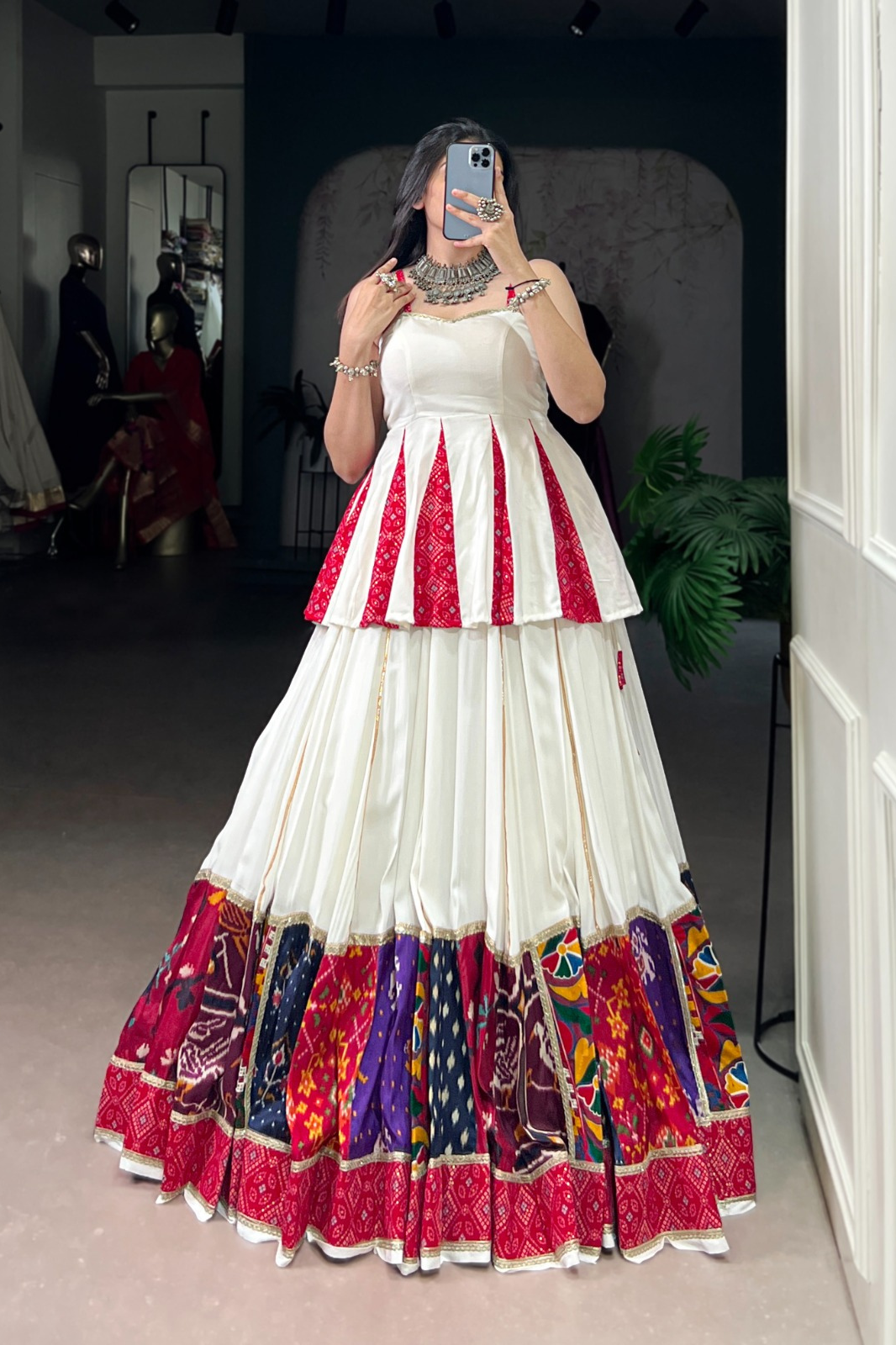 Navratri Special Designer Heavy Embroidered Lehenga with Stitched Blouse