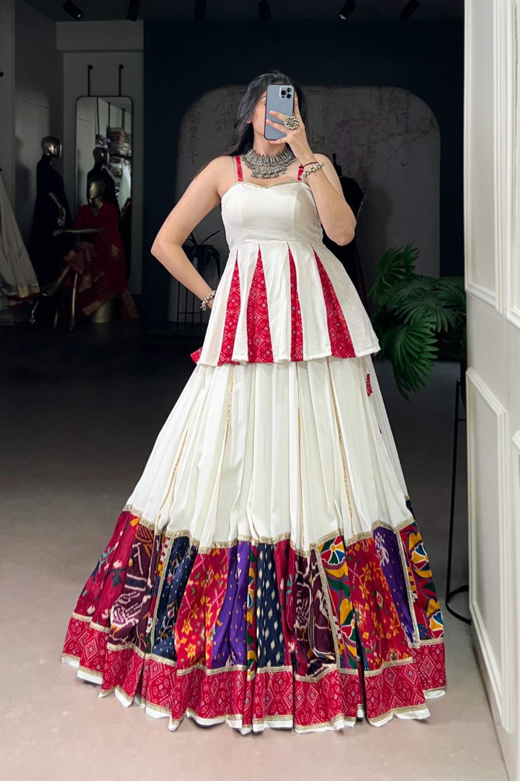 Navratri Special Designer Heavy Embroidered Lehenga with Stitched Blouse