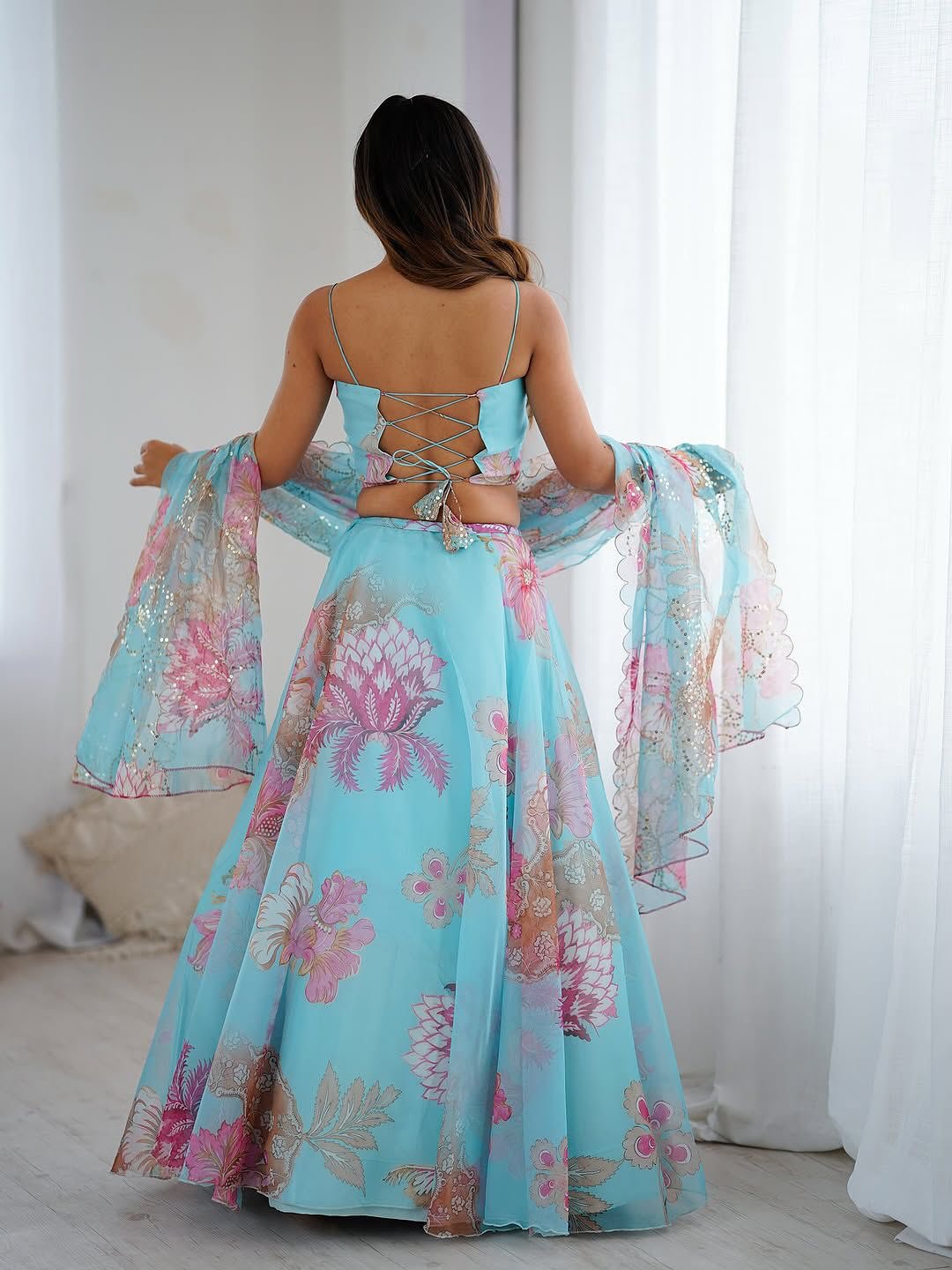 Exclusive Corset Lehenga Set with Dupatta & Designer Batwa