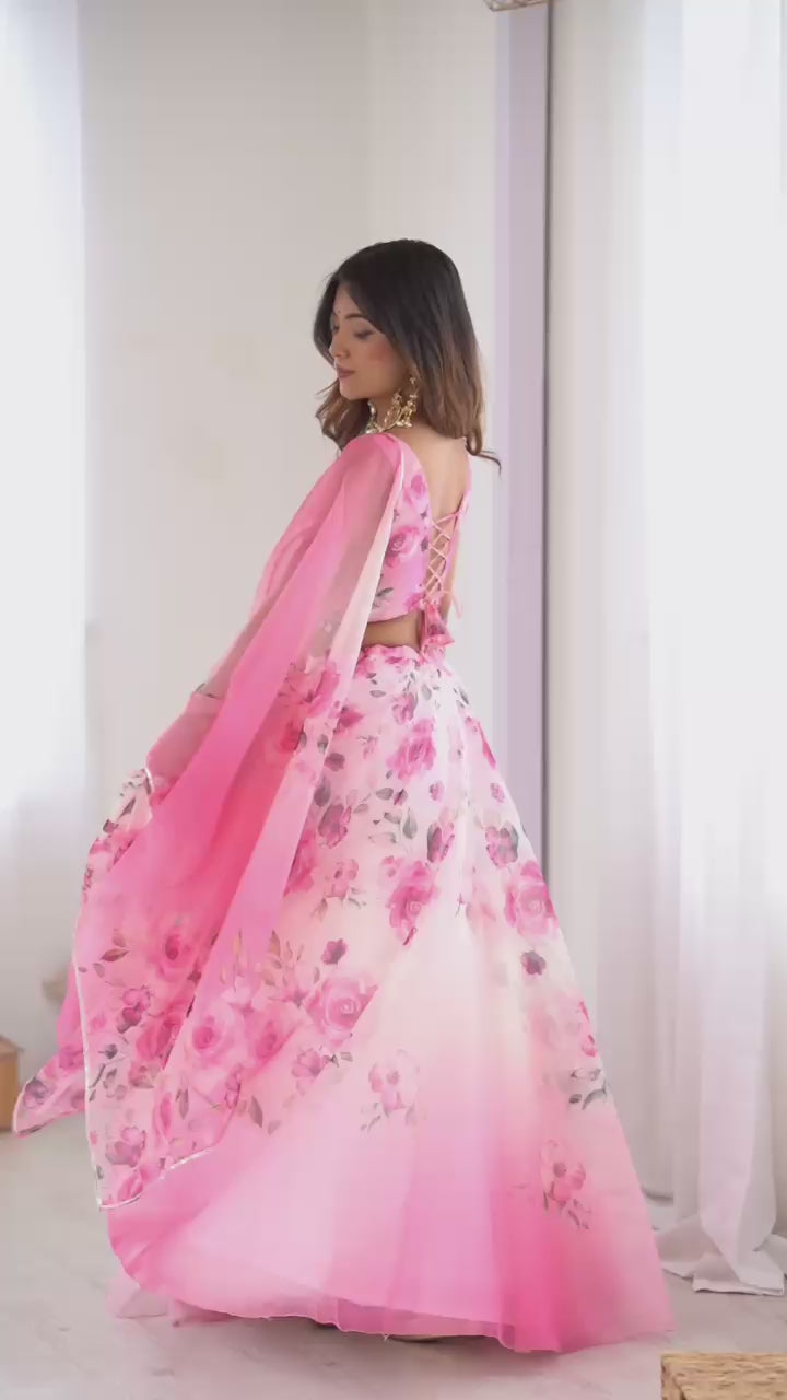 Exclusive Organza Silk Lehenga Blouse Set