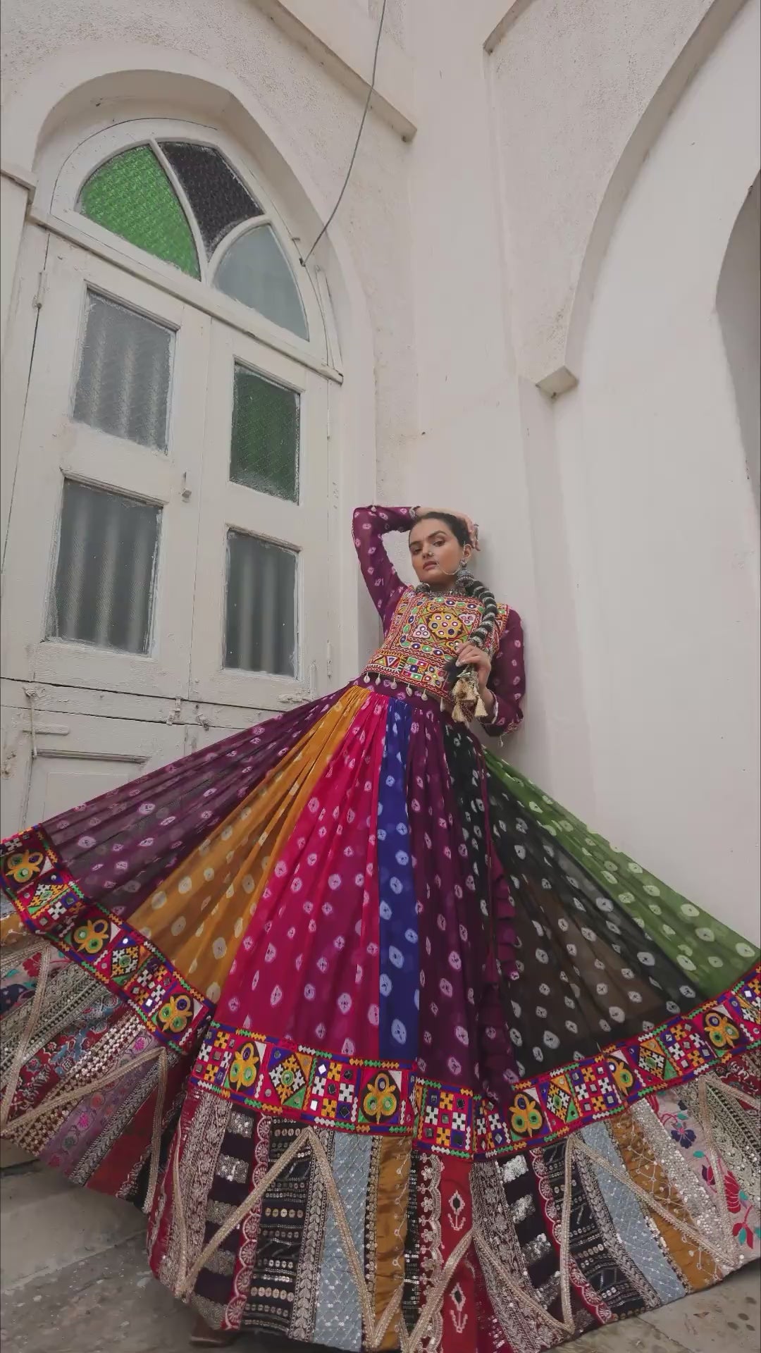Georgette Print Lehanga with Wintage and Gamthi Embellished Work