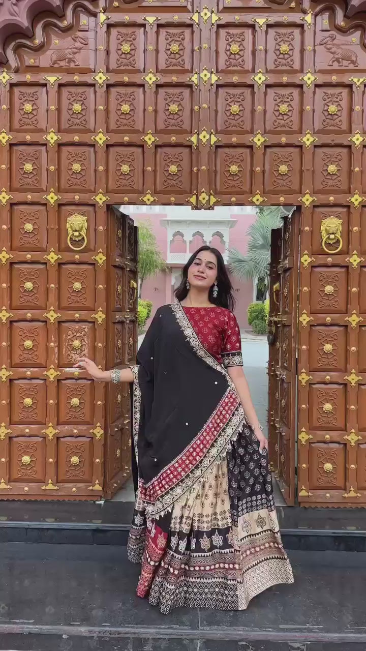 Exclusive Full Stitched Lehenga with Blouse – Navratri Special